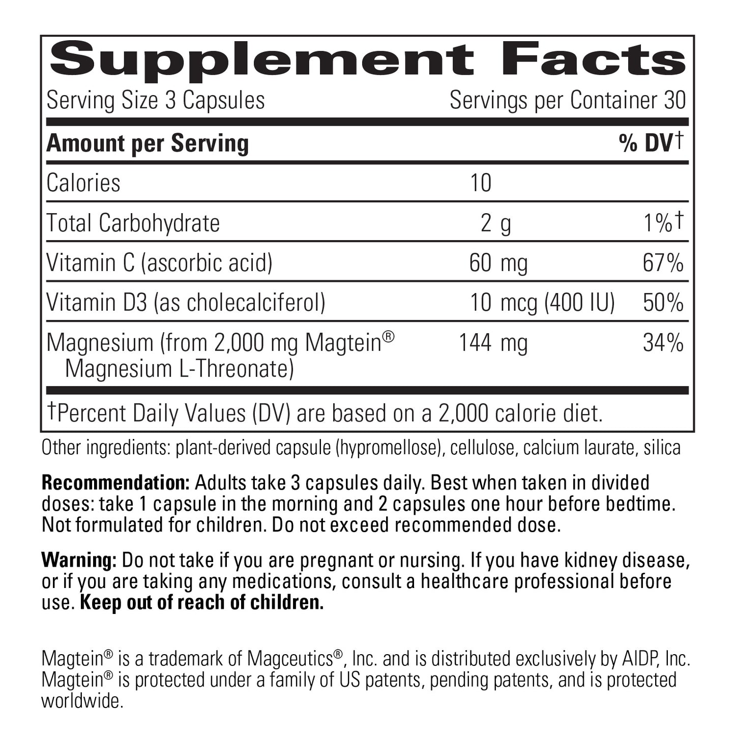 <{%MAIN5_14890%}>Nature's Way® | Magtein L-Threonate Plus - supplement facts