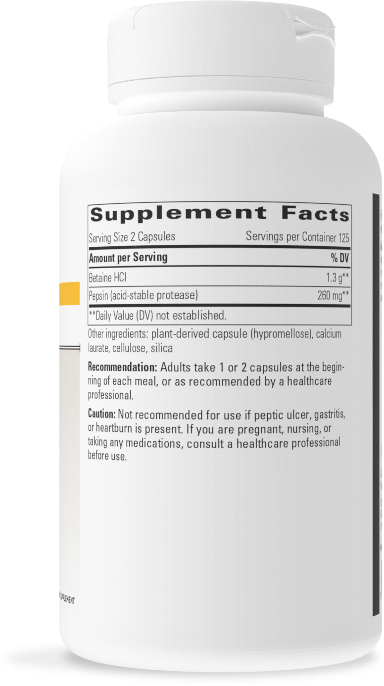 Nature's Way® | Betaine HCl - right side of pack