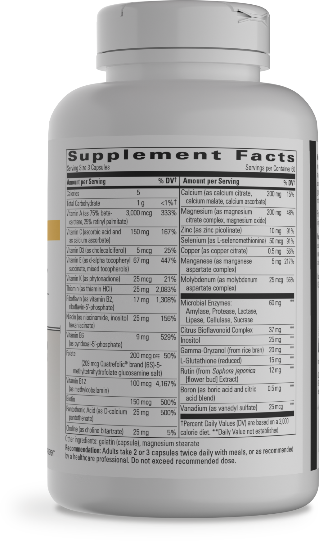 Nature's Way® | Nutrivitamin Enzyme Complex - right side of pack