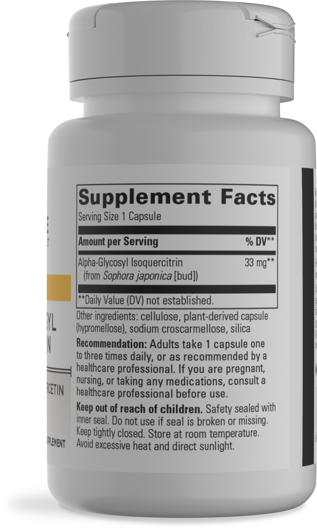 Nature's Way® | Alpha-Glycosyl Isoquercitrin - right side of pack