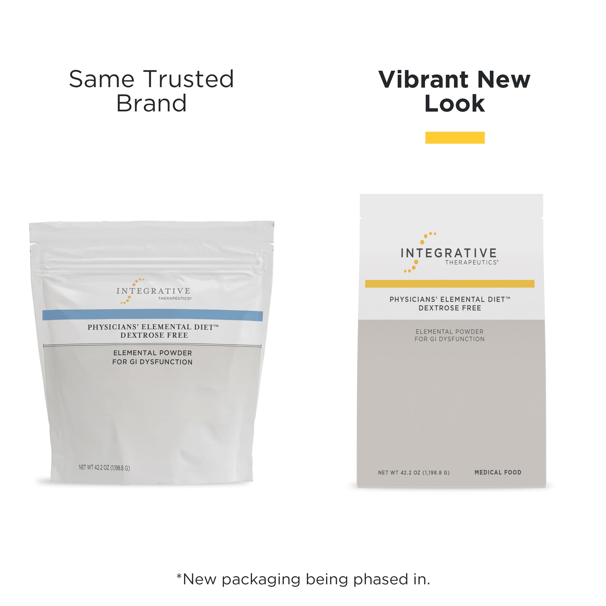 Nature's Way® | Physicians' Elemental Diet Dextrose Free - package updates old to new