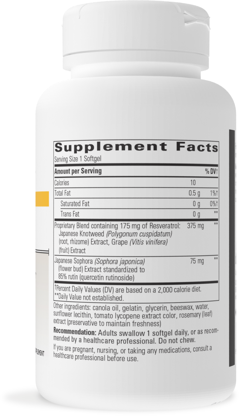 Nature's Way® | Resveratrol Ultra HP - right side of pack