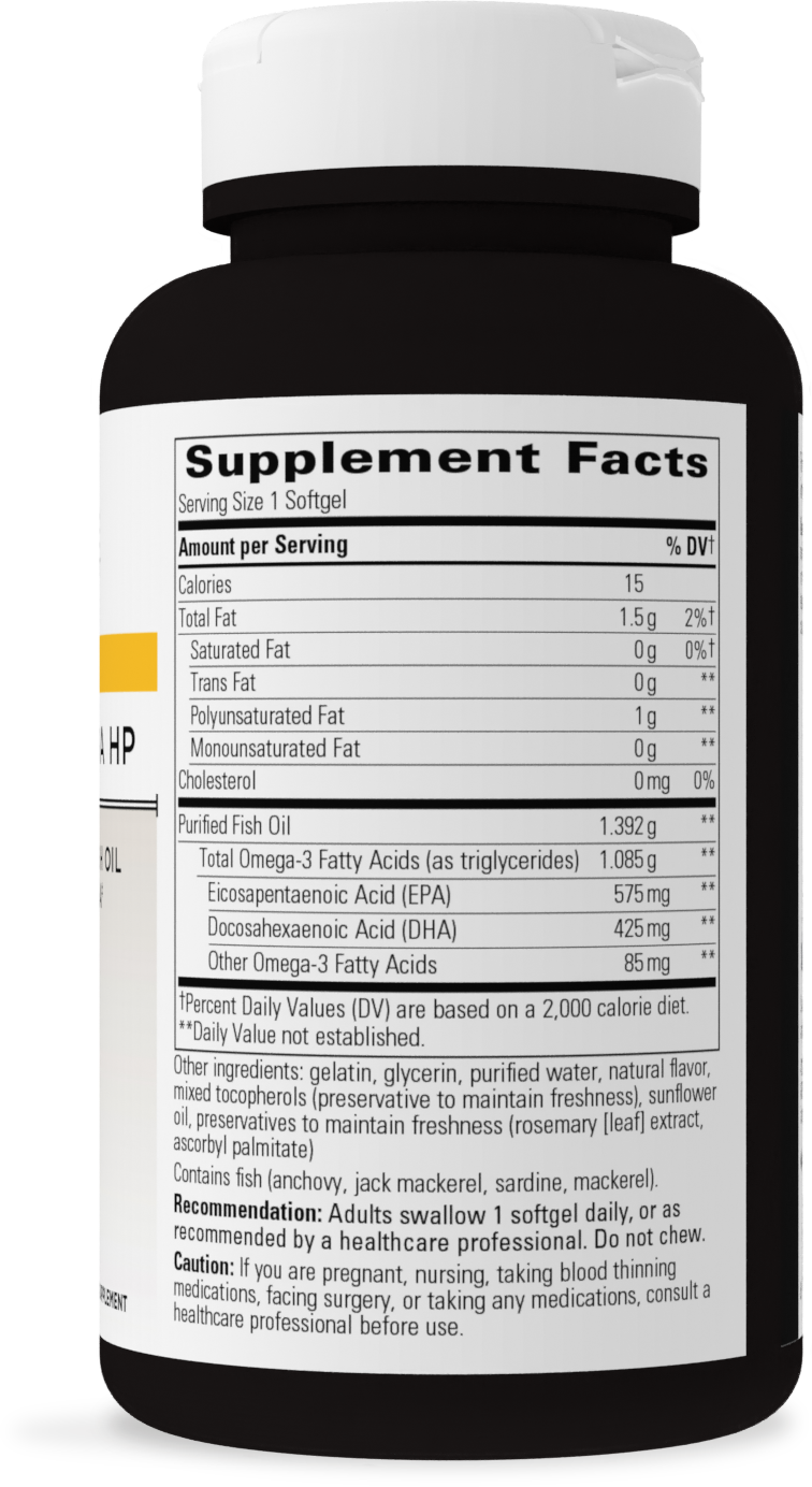 Nature's Way® | Pure Omega Ultra HP - right side of pack