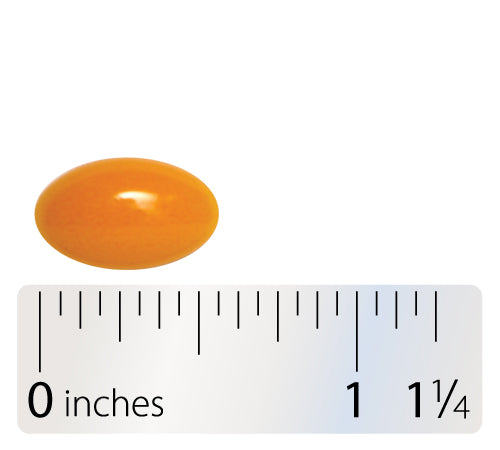 Nature's Way® | CoQ10 (100mg) - Softgel and ruler