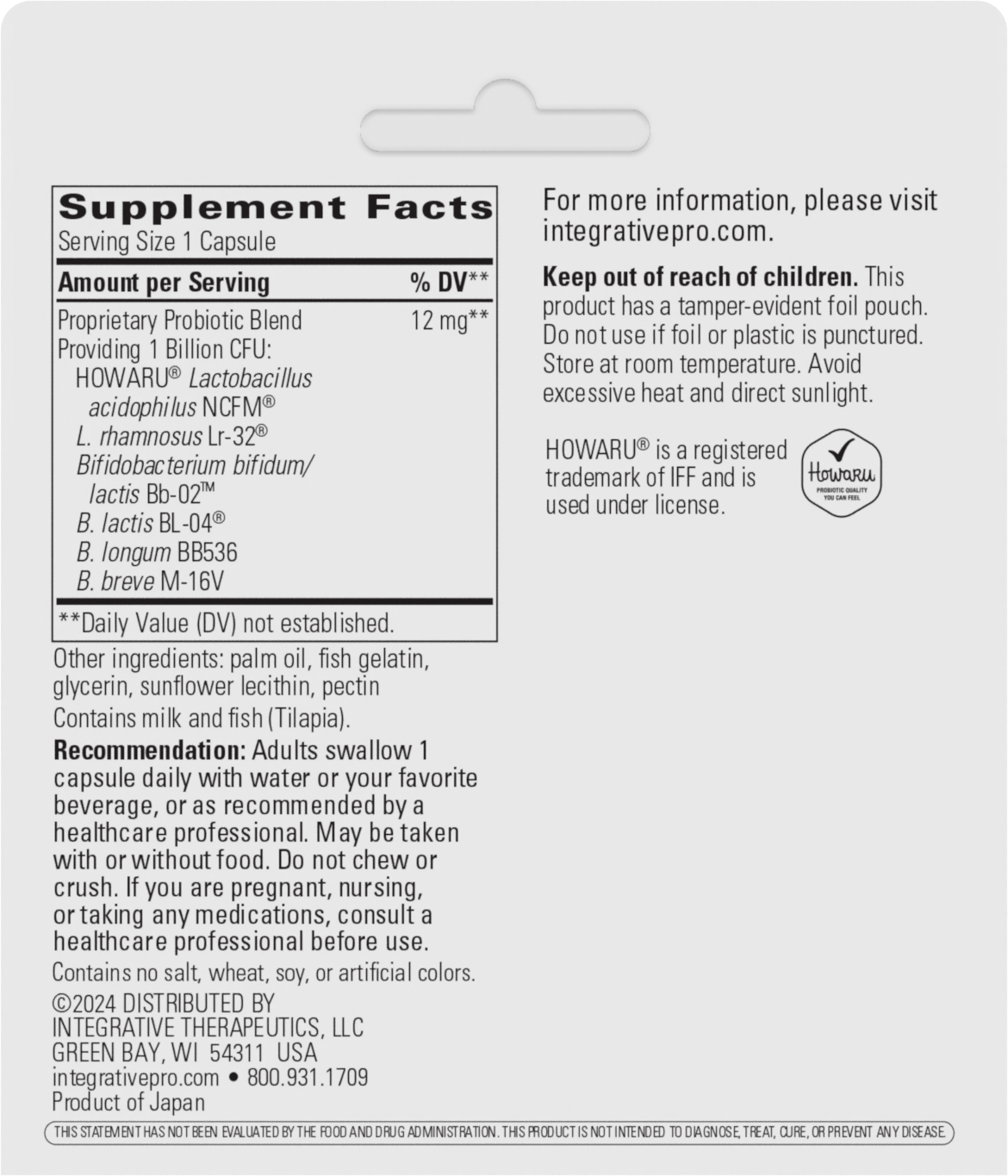 <{%MAIN1_74369%}>Nature's Way® | Pro-Flora Concentrate - back of pack