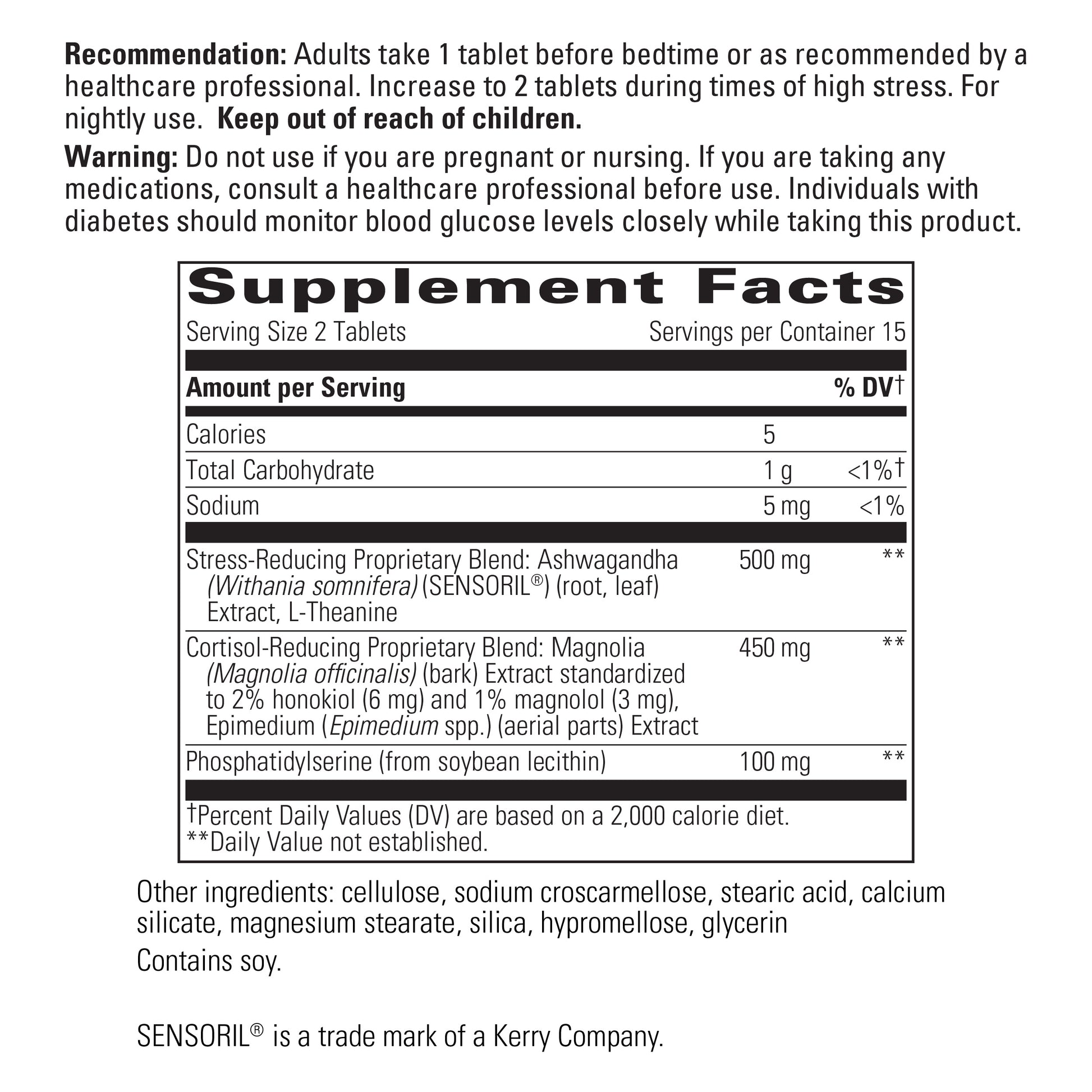 Nature's Way® | Cortisol Manager - supplement facts