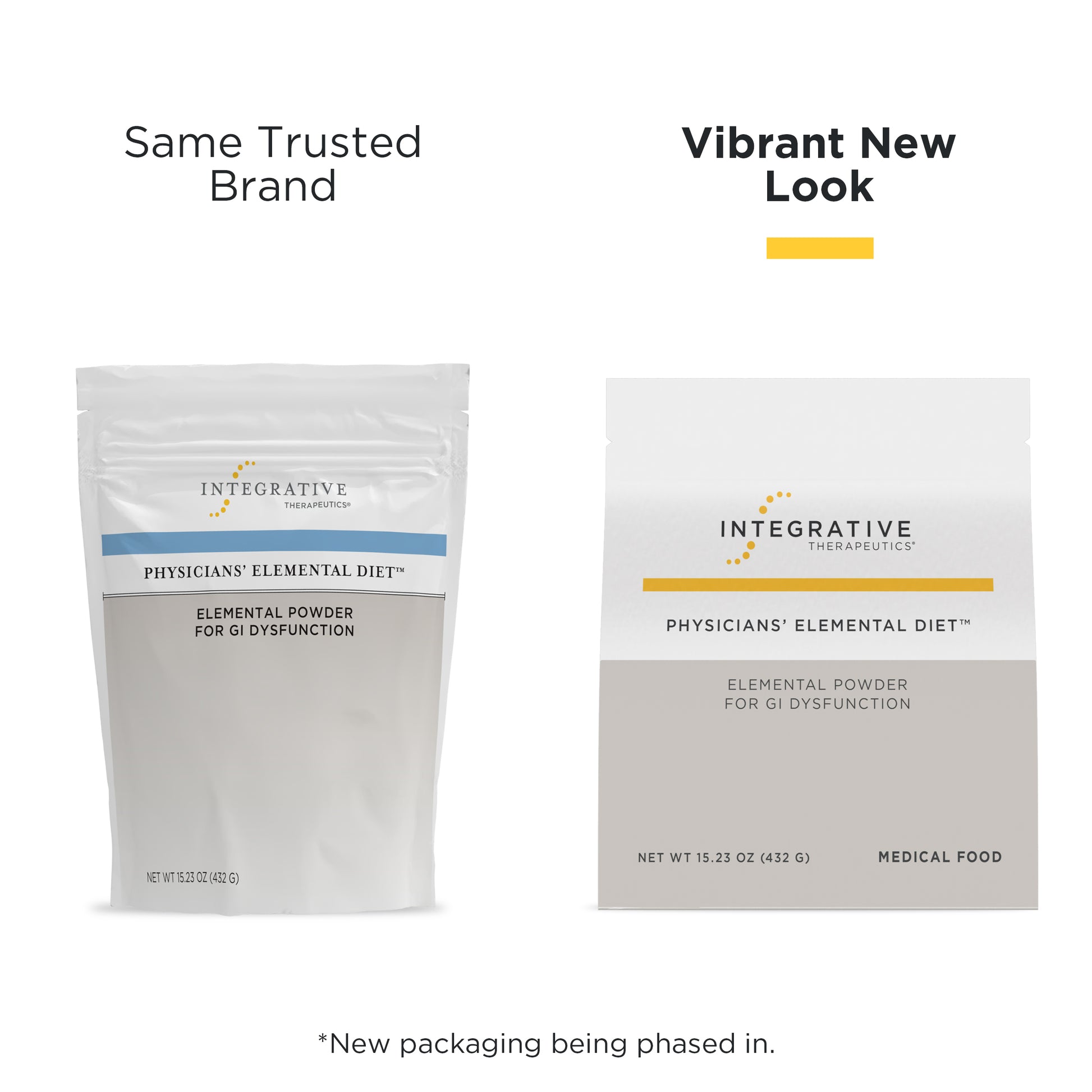 Nature's Way® | Physicians' Elemental Diet - package updates old to new