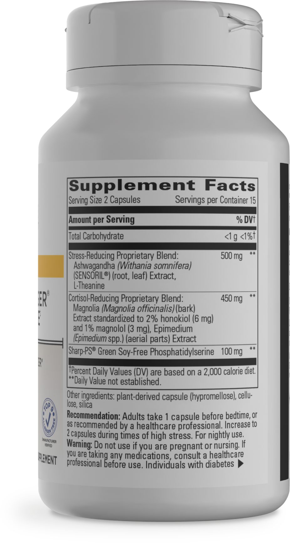 Nature's Way® | Cortisol Manager Allergen Free - right side of pack