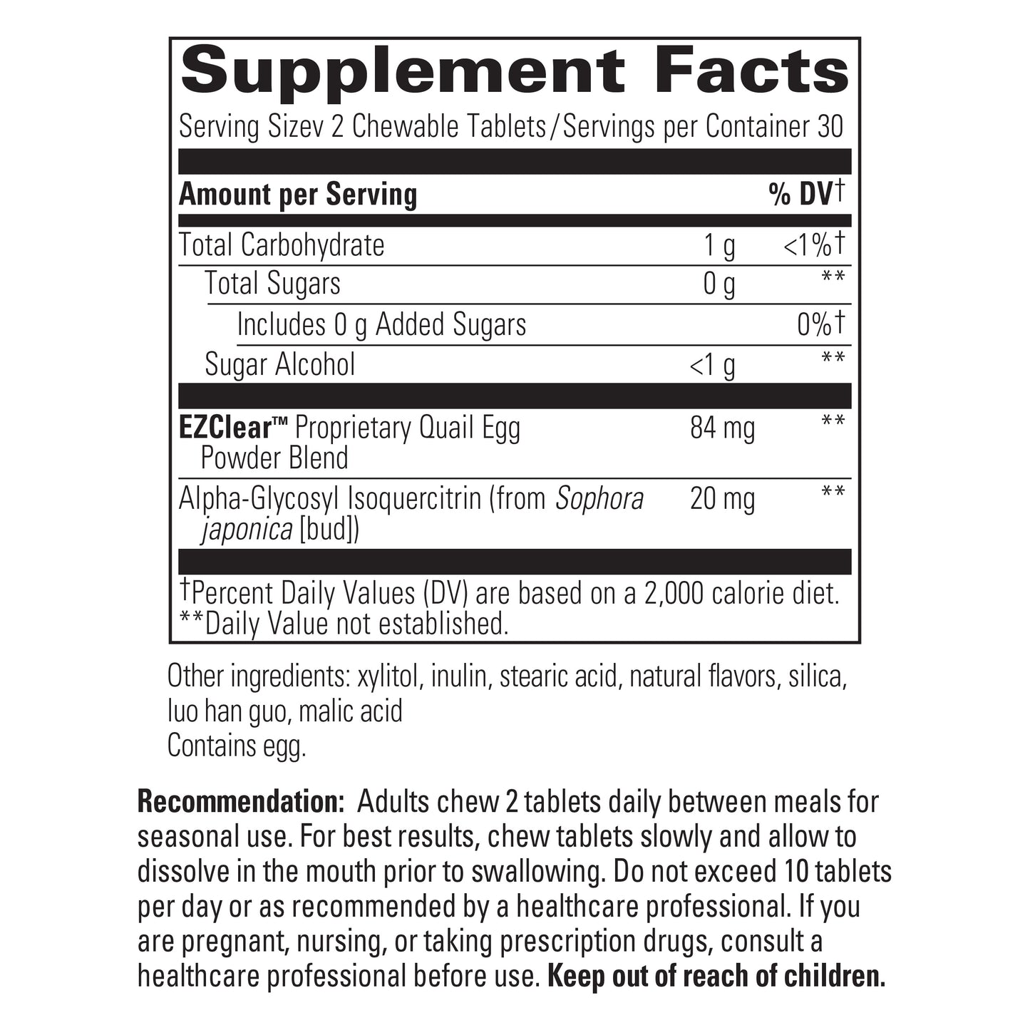 <{%MAIN4_10710%}>Nature's Way® | AllQlear - supplement facts