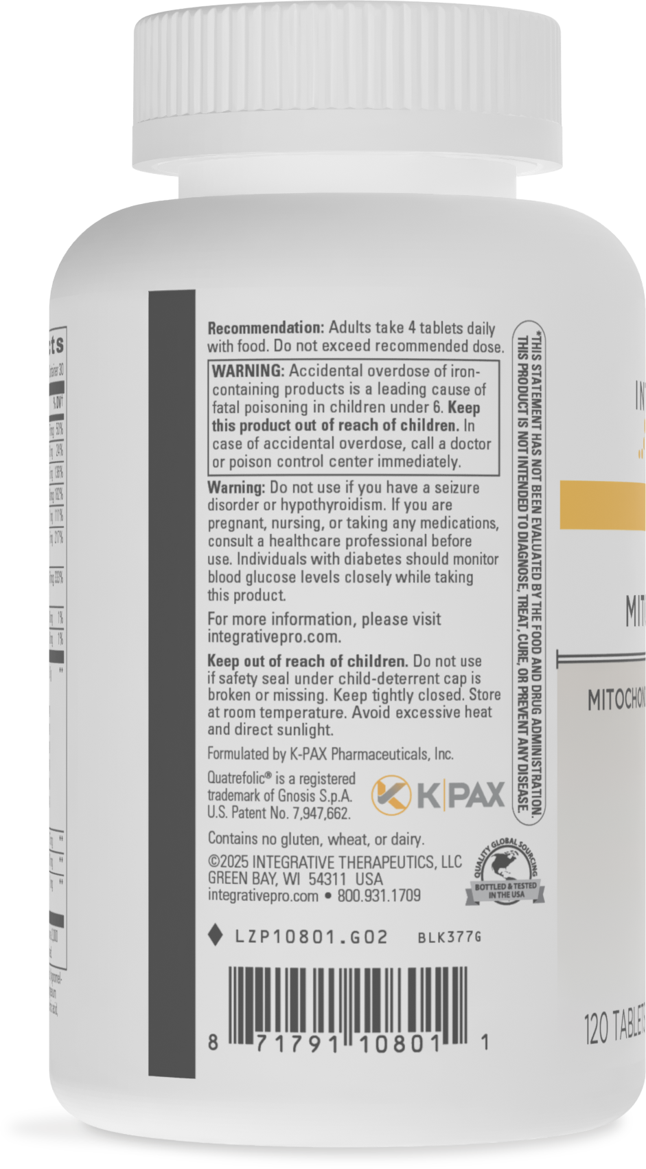 Nature's Way® | K-PAX MitoNutrients - left side of pack