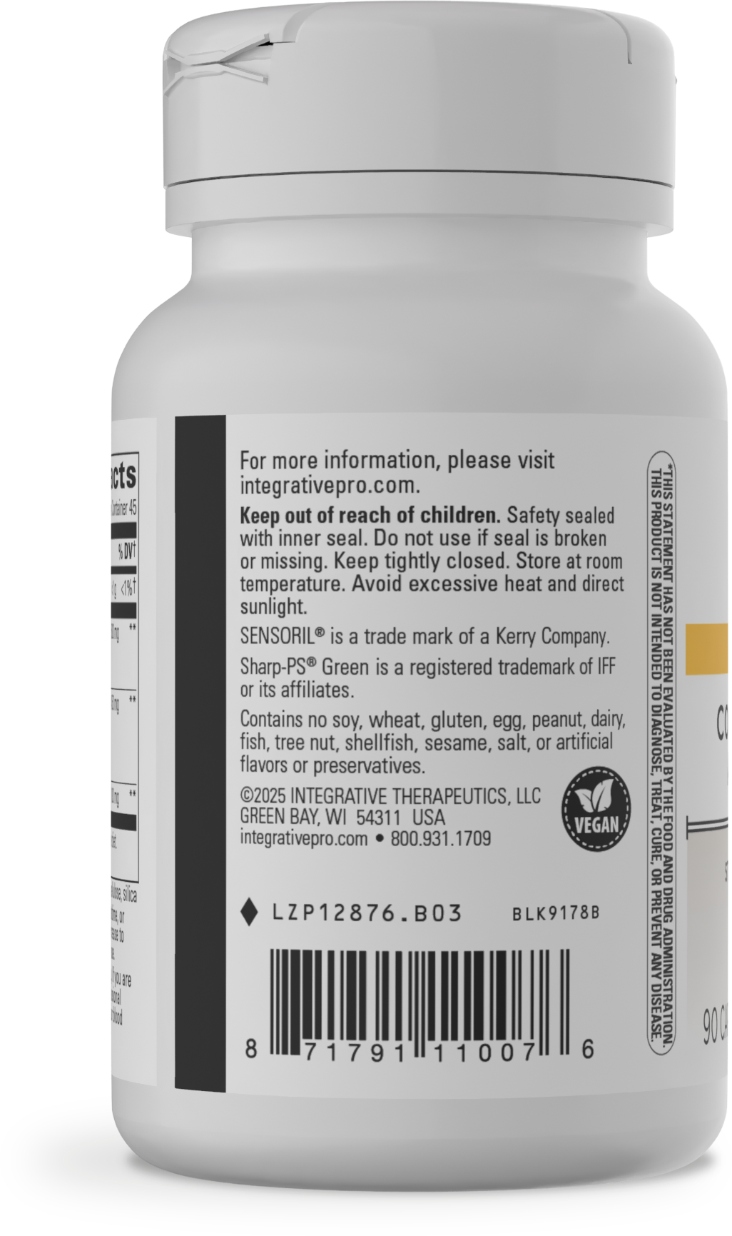 Nature's Way® | Cortisol Manager Allergen Free - left side of pack