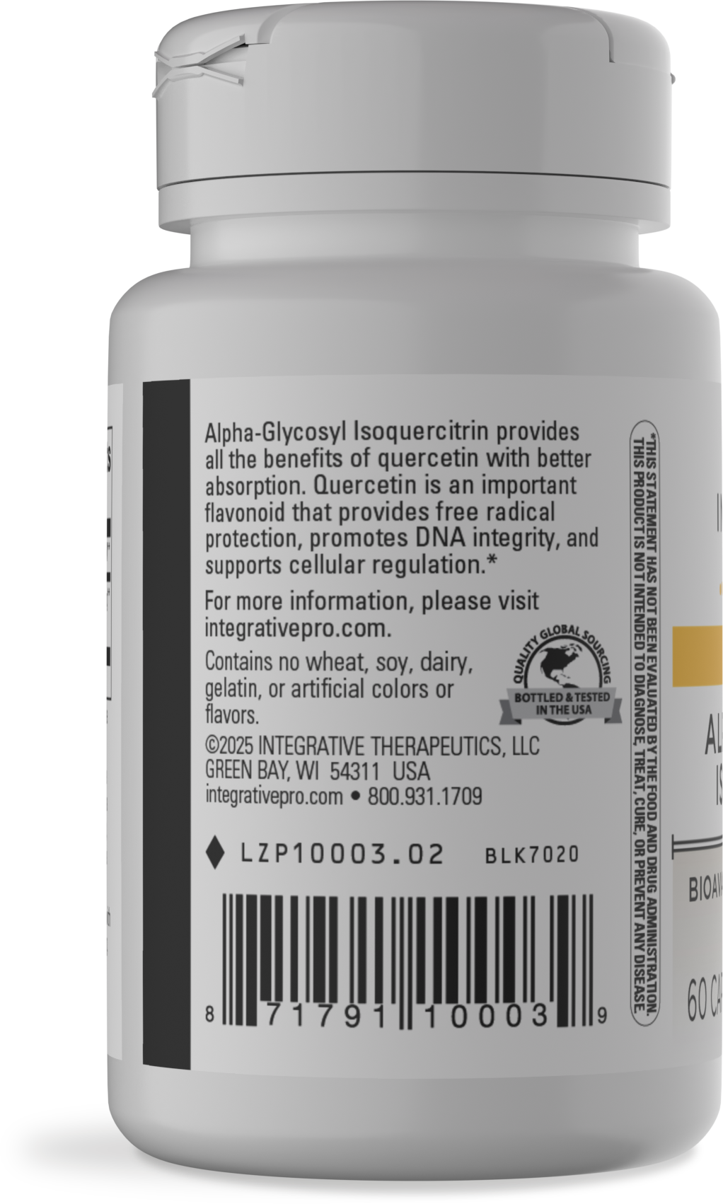Nature's Way® | Alpha-Glycosyl Isoquercitrin - left side of pack
