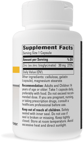 Nature's Way® | Zinc Chelate - right side of pack Sku:13655