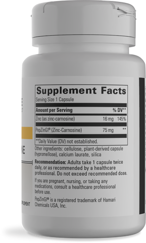 Nature's Way® | Zinc-Carnosine - right side of pack Sku:10033
