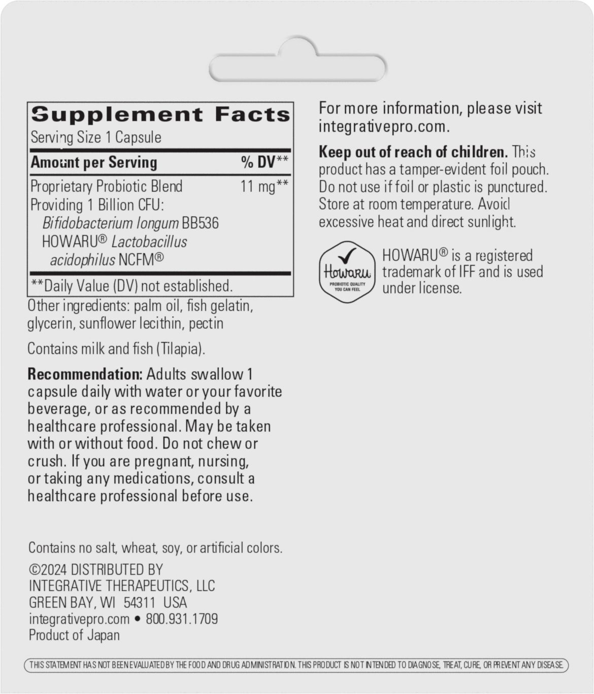 <{%MAIN1_136001%}>Nature's Way® | Probiotic Pearls - back of pack