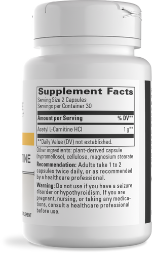 Nature's Way® | Acetyl L-Carnitine - right side of pack Sku:76606