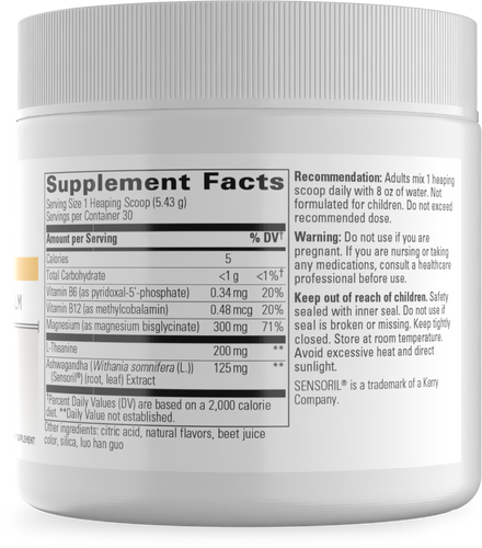 Nature's Way® | Cortisol Manager Calm - right side of pack Sku:16310