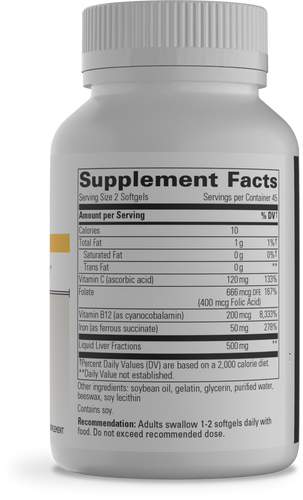 Nature's Way® | Iron Complex - right side of pack Sku:75229