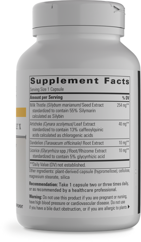 Nature's Way® | Super Milk Thistle X - right side of pack Sku:78102