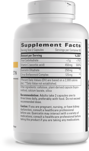 Nature's Way® | Vitamin C With Quercetin - right side of pack Sku:216011