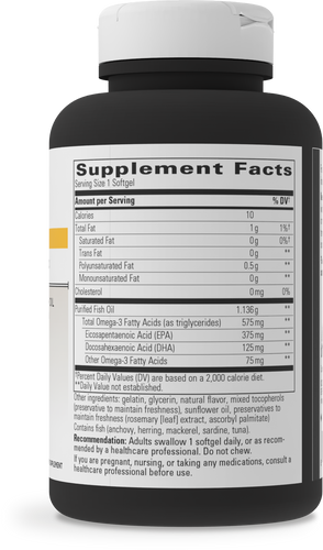 Nature's Way® | Pure Omega HP - right side of pack Sku:10759