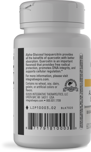 Nature's Way® | Alpha-Glycosyl Isoquercitrin - left side of pack Sku:10003
