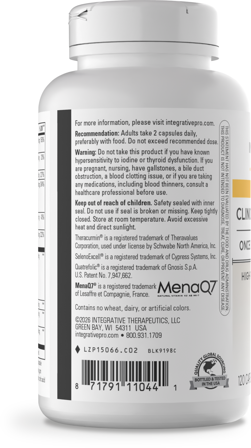 <{%MAIN6_15066%}>Nature's Way® | Clinical Nutrients HP - left side of pack