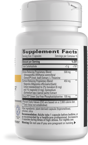 Nature's Way® | Cortisol Manager Allergen Free - right side of pack Sku:12938