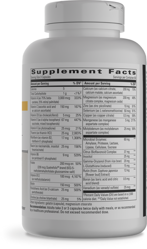 Nature's Way® | Nutrivitamin Enzyme Complex - right side of pack Sku:196018