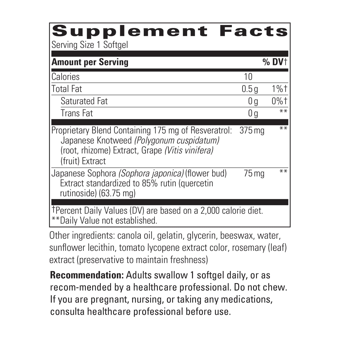 <{%MAIN4_75836%}>Nature's Way® | Resveratrol Ultra HP - supplement facts