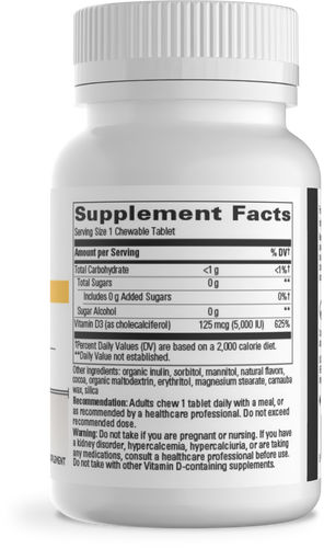 Nature's Way® | Vitamin D3 (125mcg) - right side of pack Sku:70654