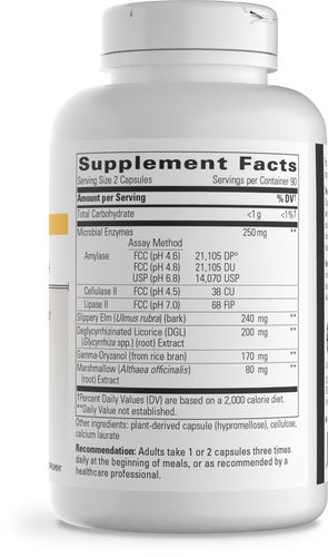 Nature's Way® | Similase Sensitive Stomach - right side of pack Sku:136007