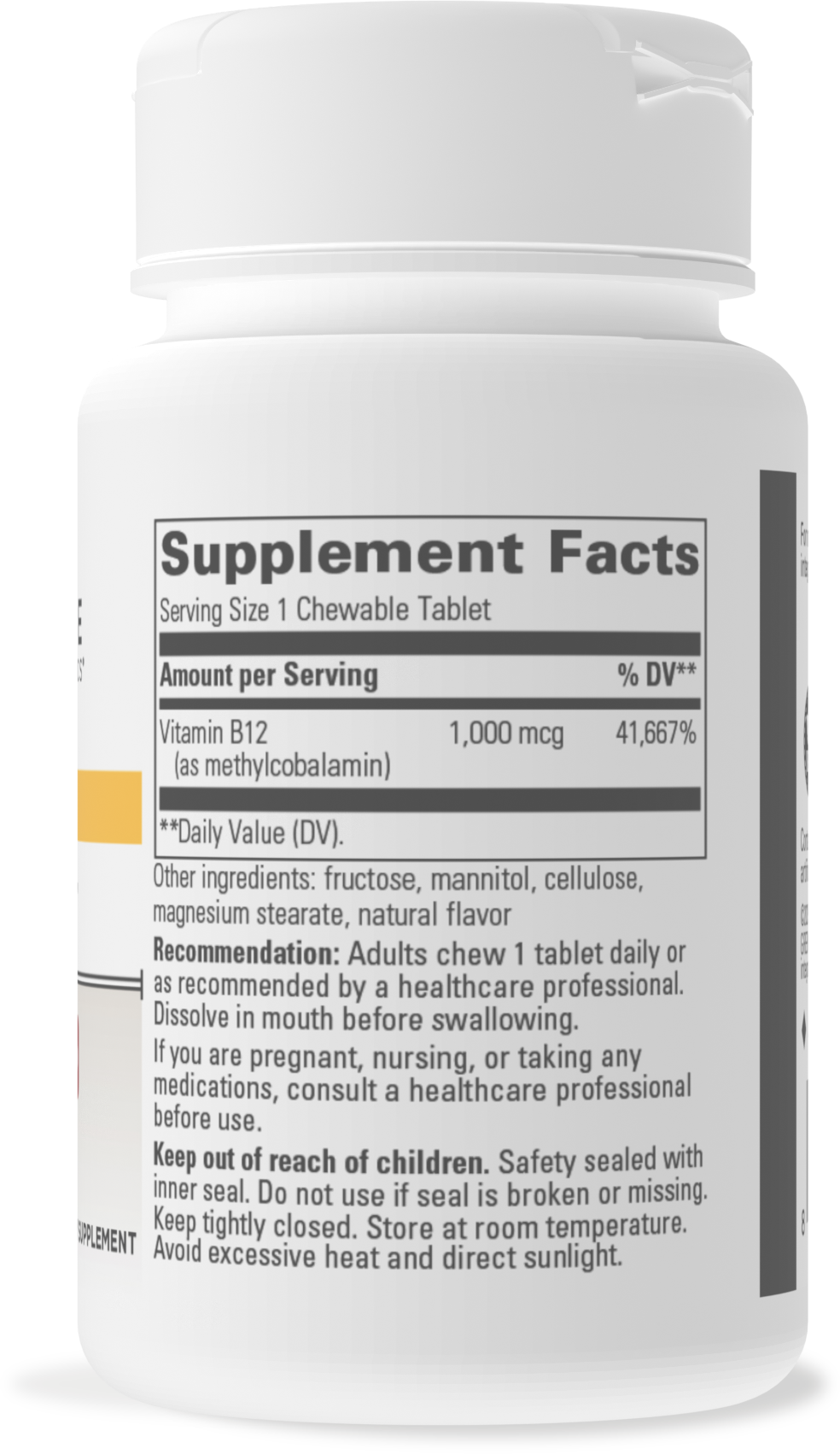 <{%MAIN1_75623%}>Nature's Way® | B12-Active Chewable Tablets - right side of pack