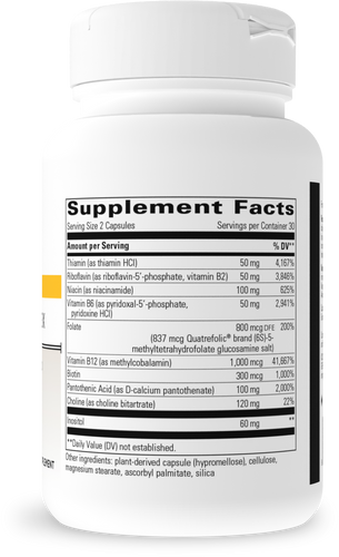 Nature's Way® | Active B-Complex - right side of pack Sku:10032
