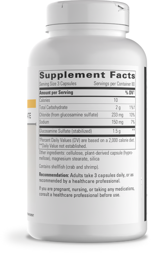 Nature's Way® | Glucosamine Sulfate - right side of pack Sku:71787