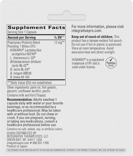 Nature's Way® | Pro-Flora Concentrate - back of pack Sku:74369