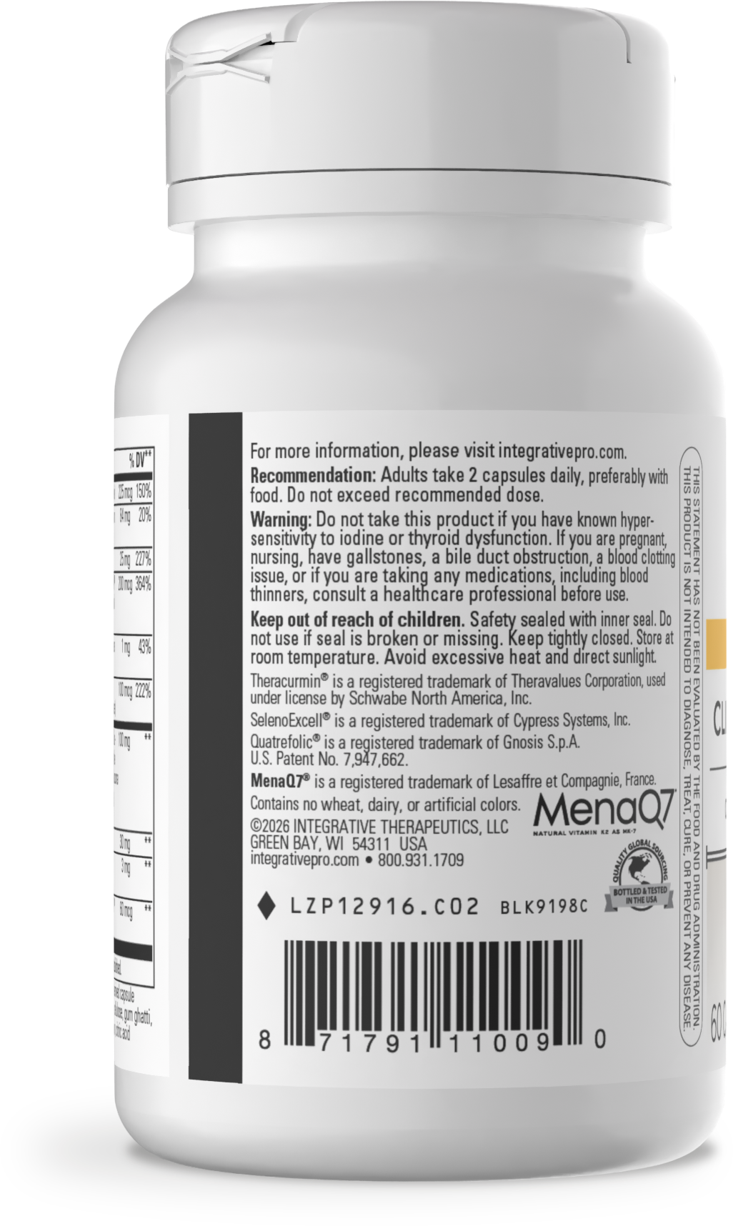 <{%MAIN2_12916%}>Nature's Way® | Clinical Nutrients HP - left side of pack