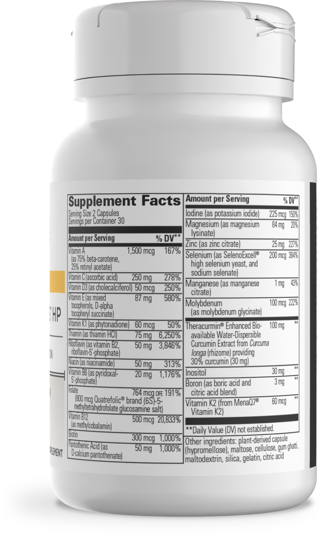 <{%MAIN1_12916%}>Nature's Way® | Clinical Nutrients HP - right side of pack