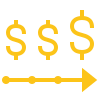 Yellow dollar sign icons