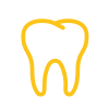 Yellow tooth icon