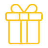 Yellow present icon