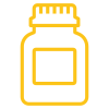 Yellow pill bottle icon